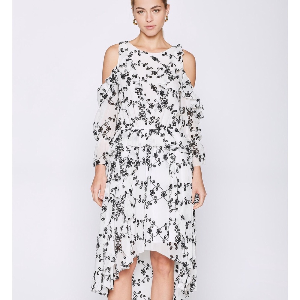 FINAL🚨DONATING SOON‼️ Joie Alpheus Silk Floral-Eyelet Ruffled Dress - Picture 7 of 10